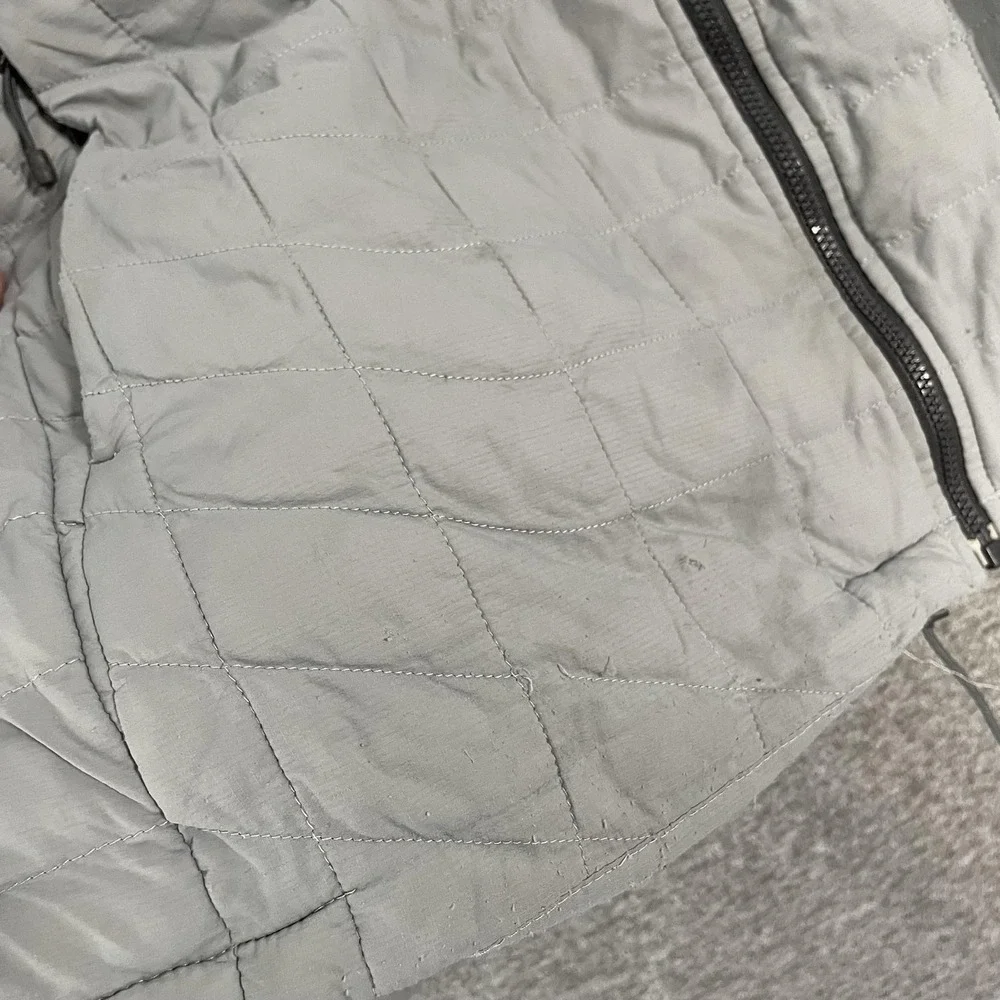 The North Face Jacket Mens Large Gray ThermoBall Puffer Insulated Zip READ